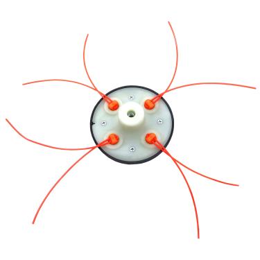 Imagem de Woopeey Cabeça de aparador universal de 4 vias, serve para a maioria dos cortadores de ervas daninhas e comedores de ervas daninhas, tamanho da linha 05 a 0,095 polegadas