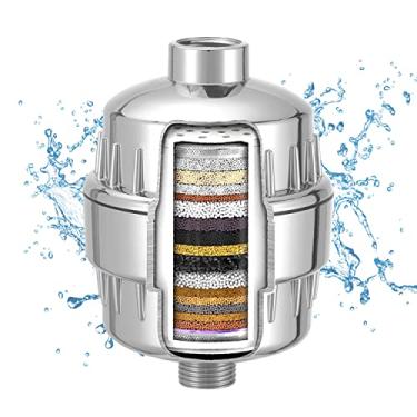 Imagem de Eolax Filtro de chuveiro de 20 estágios, filtros de chuveiro de água dura para remoção de cloro e outros sedimentos, melhora drasticamente a condição de sua pele e cabelo