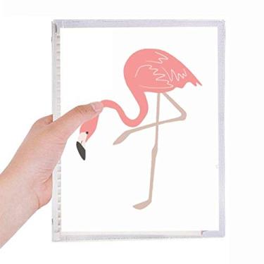 Imagem de Caderno com estampa de flamingo, folhas soltas, recarregável, diário de papelaria