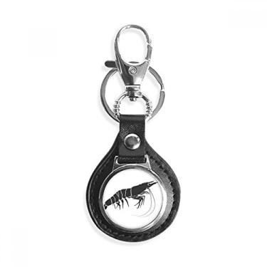 Imagem de Chaveiro Discover World Camarão Marine Organism Couro Metal Chaveiro Carro Presente, Multicor