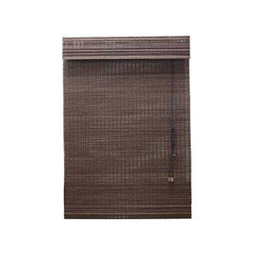 Imagem de Persiana Bambu Romana Tabaco 100 (L) X 220 (A) cm Cortina Madeira C/Bandô 1,00 x 2,20 Marrom Escuro