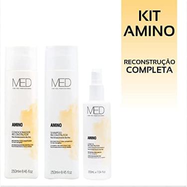 Imagem de Kit Med For You Amino Shampoo Condicionador e Leave-In