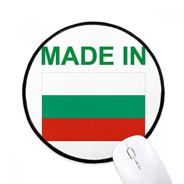 Imagem de Feito na Bulgária Country Love Mouse pads redondos antiderrapantes bordas costuradas preto presente de escritório