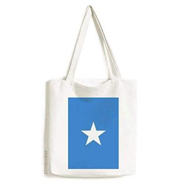 Imagem de Bolsa de lona com bandeira nacional da África da Somali bolsa de compras casual