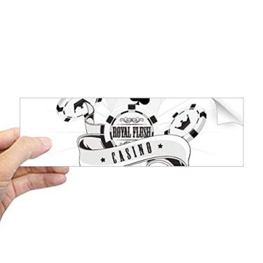 Imagem de DIYthinker Adesivo retangular de para-choque para notebook com estampa de utensílios de jogos e fichas de baralho