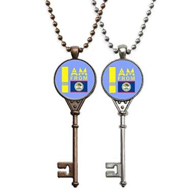 Imagem de OFFbb-USA I Am from Belize Art Deco Presente Fashion Chaveiro Pingente Joias Decoração de Casal
