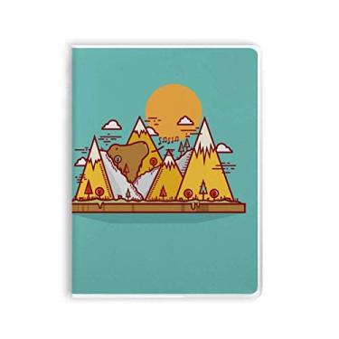 Imagem de Caderno de desenho animado de urso montanha com capa macia