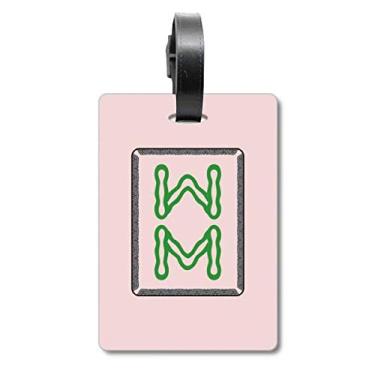 Imagem de Mahjong Bamboo Bar 8 azulejos padrão mala etiqueta bagagem cartão pendurado Scutcheon etiqueta