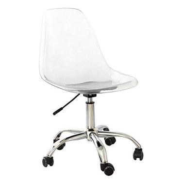 Imagem de CADEIRA EAMES BOSTON TRANSPARENTE PC COM RODÍZIOS OR DESIGN 1101
