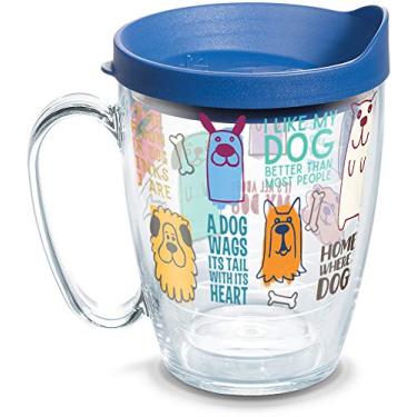 Imagem de Tervis Dog Sayings Made in USA Copo de viagem com isolamento térmico mantém as bebidas frias e quentes, caneca de 473 ml, clássica