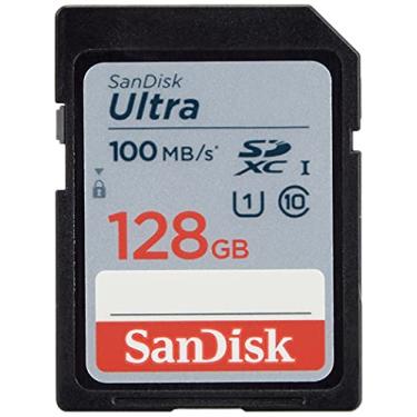 Imagem de SanDisk Cartão de memória Ultra SDXC UHS-I de 128 GB - 100 MB/s, C10, U1, Full HD, cartão SD - SDSDUNR-128G-GN6IN
