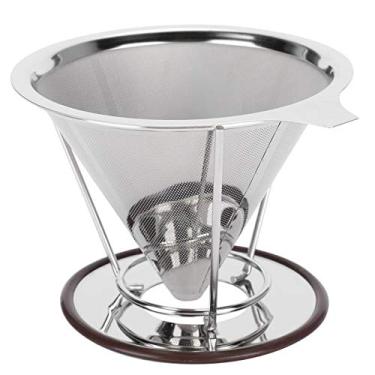 Imagem de Filtro de café, reutilizável com rack de proteção ambiental, acessório prático para café, filtro de café, ferramenta de viagem acampamento