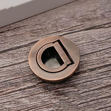 Imagem de Maçanetas de portas ocultas Aço inoxidável embutido com maçaneta invisível O gabinete puxa a porta à prova de fogo do disco da sala redonda da maçaneta da porta, D