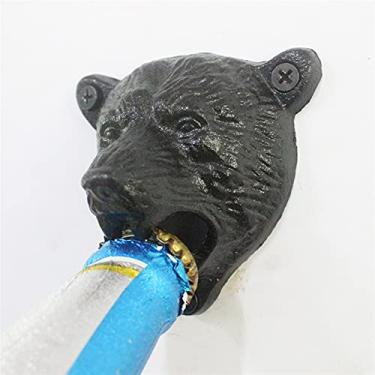 Imagem de GUIPAIHAI Abridor de garrafa de ferro fundido montado na parede, abridor de garrafa, abridor de garrafa, ferramentas de abertura de garrafa, decoração de parede
