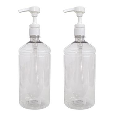 Imagem de 2 Frascos 1000ml Para Álcool Gel Válvula Pump Profissional