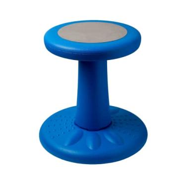 Imagem de Studico Banqueta Infantil Ativa, Assento Flexível para Pré-Escola e Ensino Fundamental, Melhora Foco, Postura e TDAH/DDA, Cadeira de Mesa Ativa, Azul, 35,5 cm, para Idades de 3 a 7