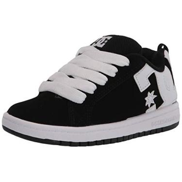 Imagem de T nis de skate infantil DC Court Graffik, Black/White, 1.5 Little Kid