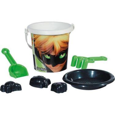 Imagem de Conjunto Baldinho De Praia Miraculous Cat Noir 07 Peças Rosita