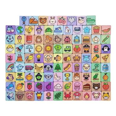 Imagem de Figuras Magnéticas Ilustrada Educativa Em Madeira MDF 96 Peças Babebi