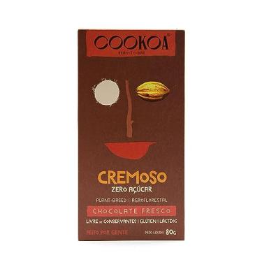 Imagem de Chocolate Cremoso Zero Açúcar Vegano Cookoa 80g
