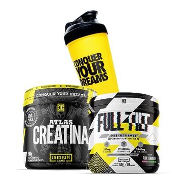 Imagem de Full Tilt Pré-treino - 150g + Atlas Creatina - 90g + Coqueteleira - Iridium Labs Sabor: Pink Lemonade