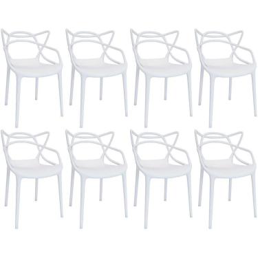 Imagem de Kit 8 Cadeiras Allegra - Branco