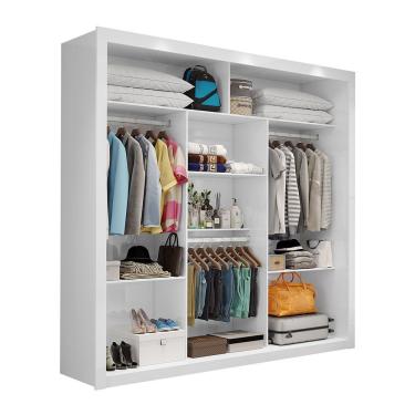 Imagem de Closet Casal Clarice Sem Gavetas Carioca Móveis Branco
