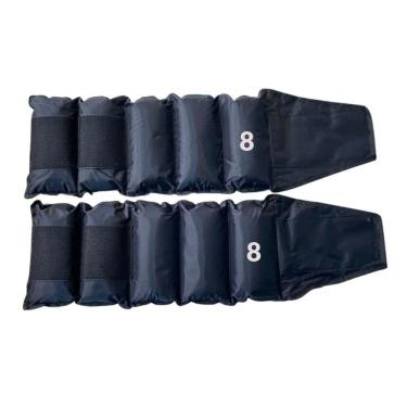 Imagem de Par de Caneleira BF Fitness Peso Tornozeleira 8kg Costura Reforçada