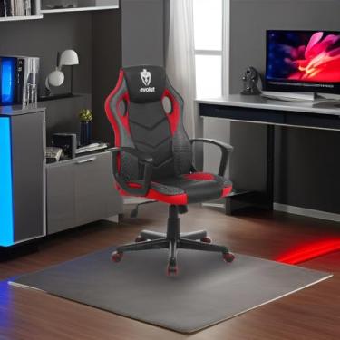 Imagem de Cadeira Gamer Giratória Hunter Eg-908 para Escritório e Quarto Cor:vermelho