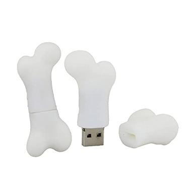 Imagem de Stick USB em forma de osso de 4 GB USB 2.0 Memory Stick Flash Pen Drive USB Flash Drive USB 2.0 Sticks Memory Sticks Pen Drives U Disk Armazenamento de dados (branco)