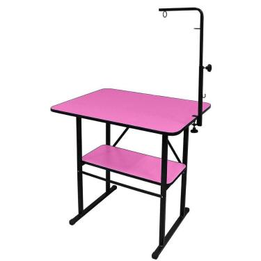 Imagem de Mesa De Tosa Com Prateleira Com Girafa Pet Shop Rosa