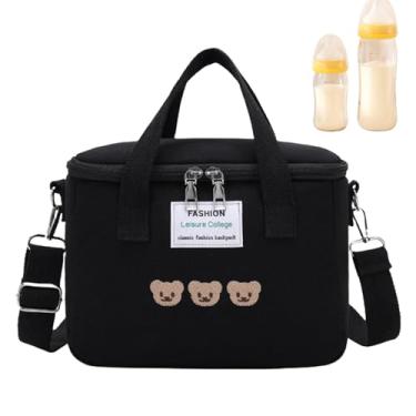 Imagem de Bolsa de maternidade, sacola de fraldas,Tote bonito do tecido do viagem - Saco de armazenamento ajustável com compartimento de camada de isolamento, itens de presentes para chuveiro de saco de Shakven