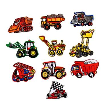 Imagem de Tofficu 10 Pçs Carro Caminhão Ferro Em Remendos Costurar Apliques Adesivos Veículo Bordado Remendos Decorativos Roupas Criança Blush Reparação Criança