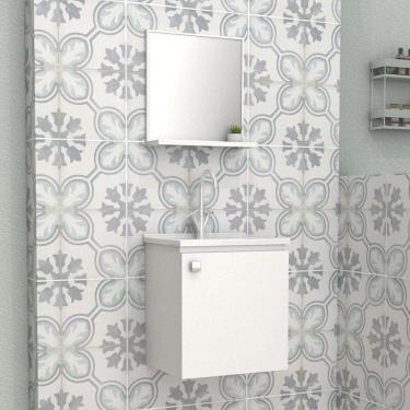 Imagem de Gabinete para Banheiro em Aço Cacau Cozimax Branco