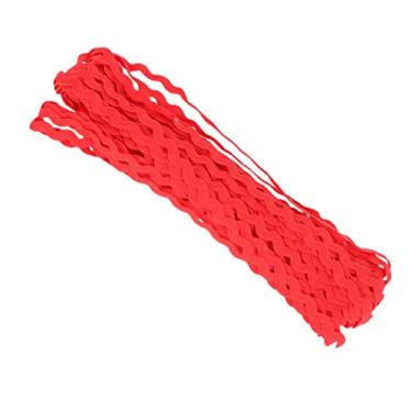Imagem de NUOBESTY Apliques Enfeites 2 Rolos laço de tecido de fita acessórios para boné fita de cor brilhante acessórios de fita de renda laço colorido em forma de s aceno sapatos de lazer vermelho