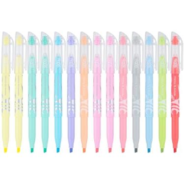 Imagem de Pilot, FriXion Iluminadores apagáveis pastel claro, ponta de cinzel, pacote com 14, cores sortidas