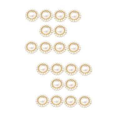 Imagem de Tofficu 20 Unidades fivelas de roupas de liga botões de casaco botões de costura botões com decoração botões em forma de flor Roupas e acessórios jeans botão jaqueta decorar