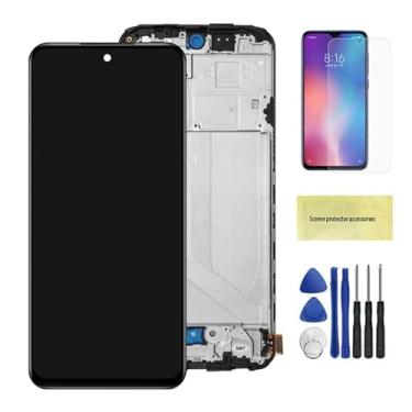 Imagem de SHOWGOOD Tela Super AMOLED de 6,4 polegadas para Xiaomi Redmi Note 10 4G M2101K7AI M2101K7 Digitalizador de tela LCD sensível ao toque para Redmi Note 10S (AMOLED preto com moldura)