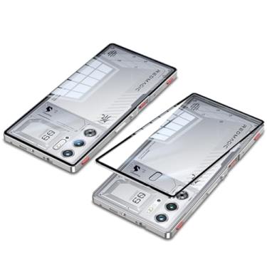 Imagem de QUIETIP Capa compatível com Red Magic 9 Pro e 9S Pro com protetor de tela, moldura de metal + capa traseira de vidro temperado transparente, prata