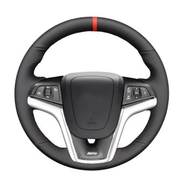 Imagem de MEWANT Capa de volante para Chevrolet Camaro 2012 costurada à mão para Chevrolet Couro Genuíno Envoltório de Direção de Carro