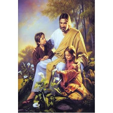 Imagem de Fundo fotográfico de Jesus Cristo de 9,5 cm x 1,5 m Jesus Love Kids Backdrop Home Mural Basptism Party Decor Banner Church Events Wallpaper Kids Adults Retrato Photo Studio Prop