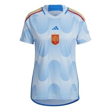 Imagem de adidas Camiseta feminina Campeonato do Mundo 2022 da Espanha, Azul brilhante, azul glória, P