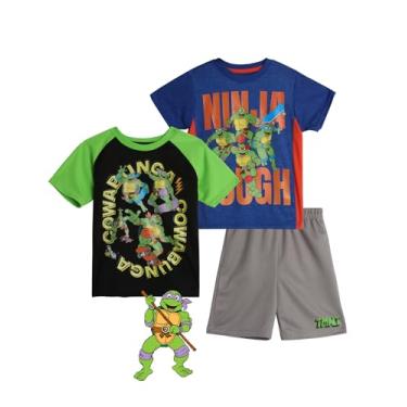 Imagem de Nickelodeon Camiseta de verão para meninos Patrulha Canina, regata e conjunto curto (bebê/meninos), Azul-marinho/verde/cinza, 7