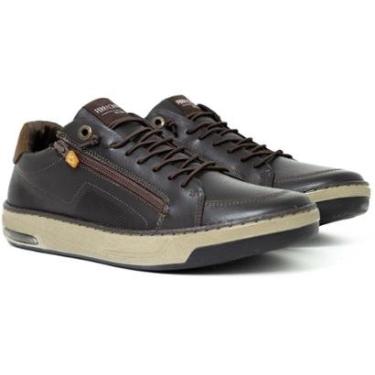 Imagem de Tênis Sapatênis Masculino Ferracini Angra 24h Couro Confortável Zíper Elástico 7655-658-Masculino