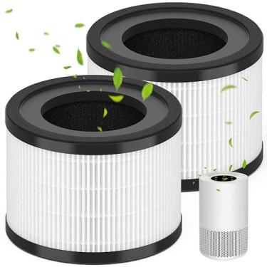 Imagem de Filtro de substituição HEPA verdadeiro AP-S0610L compatível com filtro purificador de ar MOOKA AP-S0610L, substituição de filtro de ar HEPA verdadeiro 3 em 1 H13, pacote com 2