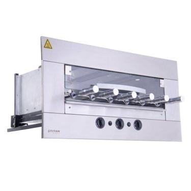 Imagem de Churrasqueira a Gás de Embutir 6 Espetos Inox AGE-06 Titan