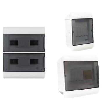 Imagem de Quadro Ouro Box Embutir C/Barramento Neutro/Terra Porta Fume C/B - Steck | P/8 Disjuntores SCM8TBRB