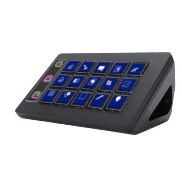 Imagem de para Stream Deck 15 Teclas Macro, Teclado Visual LCD Teclado Personalizado, para OBS, para Twitch, para YouTube e Outros Aplicativos e Software para Acionar
