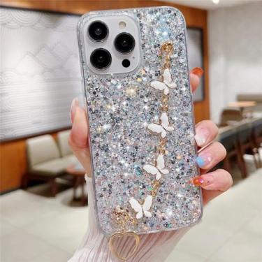 Imagem de Pulseira glitter caixa de telefone para samsung galaxy s24 s23 s22 s21 s20 fe plus ultra note 20 capa macia brilhante, 4, para samsung note 10lite