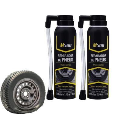 Imagem de Kit 2 Reparador De Pneu Instantâneo Tapa Furo M500 150Ml